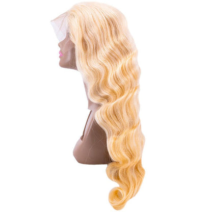 Bombshell Blonde #613 Body Wave 13x4 Transparent Lace Front Human Hair Wig