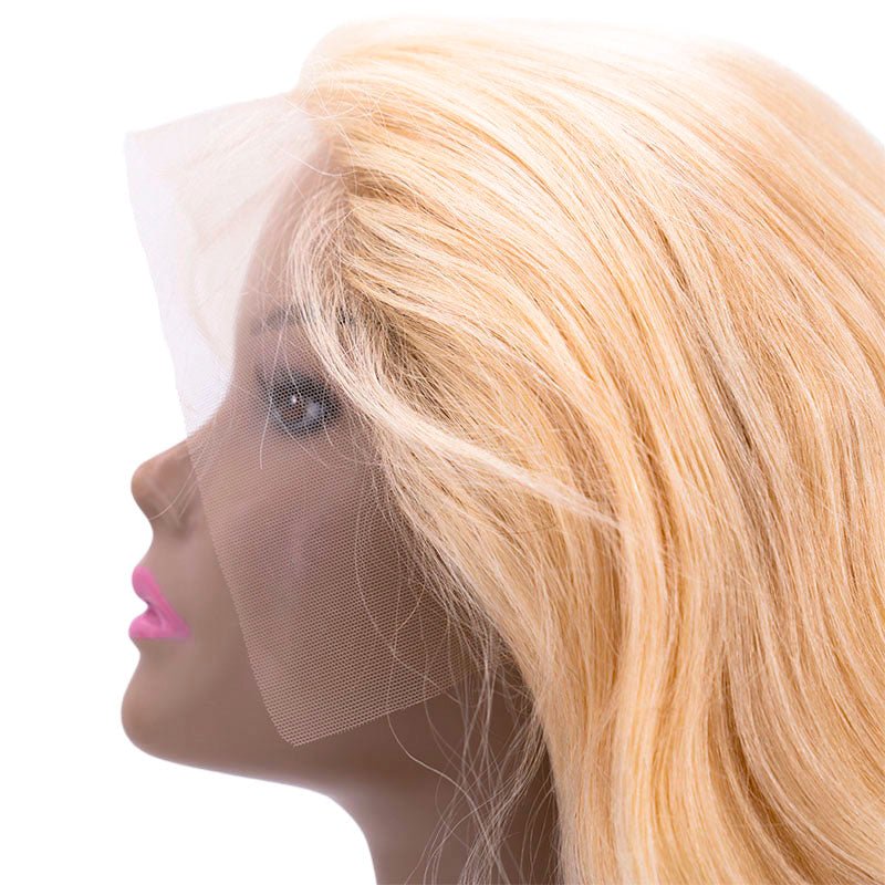 Bombshell Blonde #613 Body Wave 13x4 Transparent Lace Front Human Hair Wig