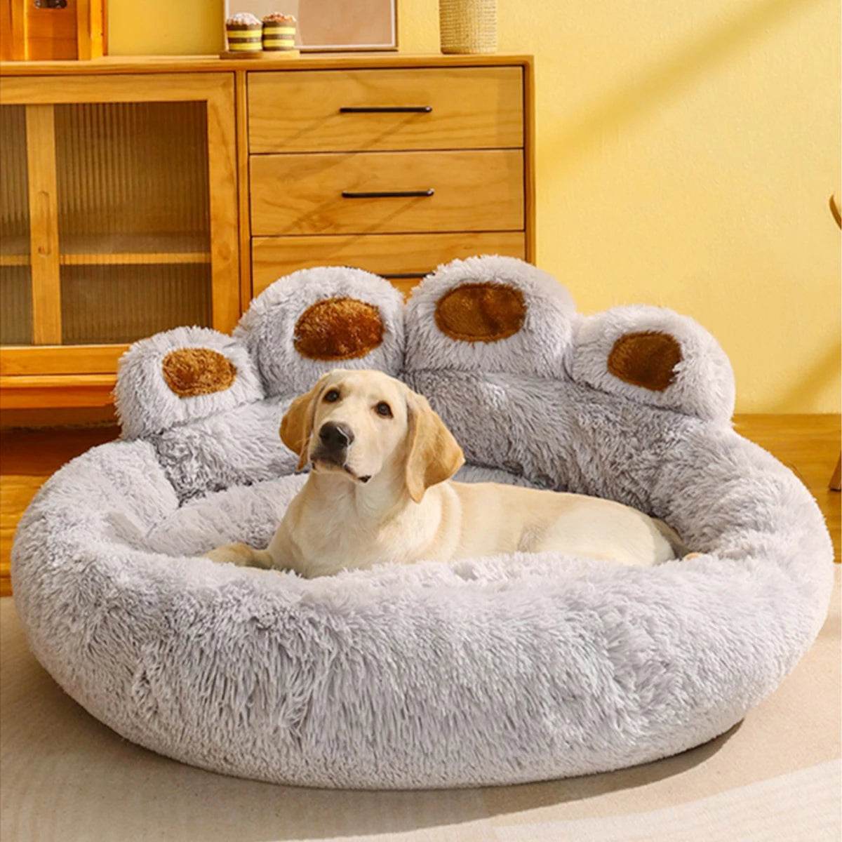 Big Paw Plush Washable Dog & Cat Bed