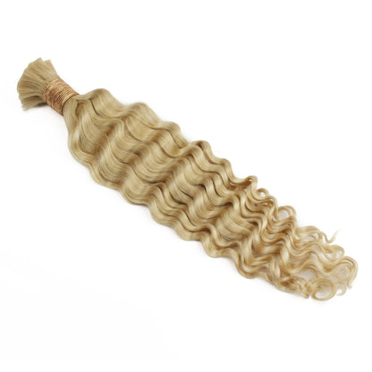 #613 Blonde, Deep Wave Bulk Braiding Hair