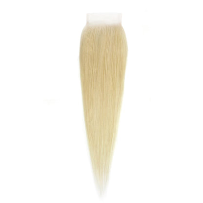 #613 Blonde Straight 4x4 Transparent Lace Hair Closure