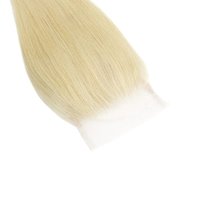 #613 Blonde Straight 4x4 Transparent Lace Hair Closure