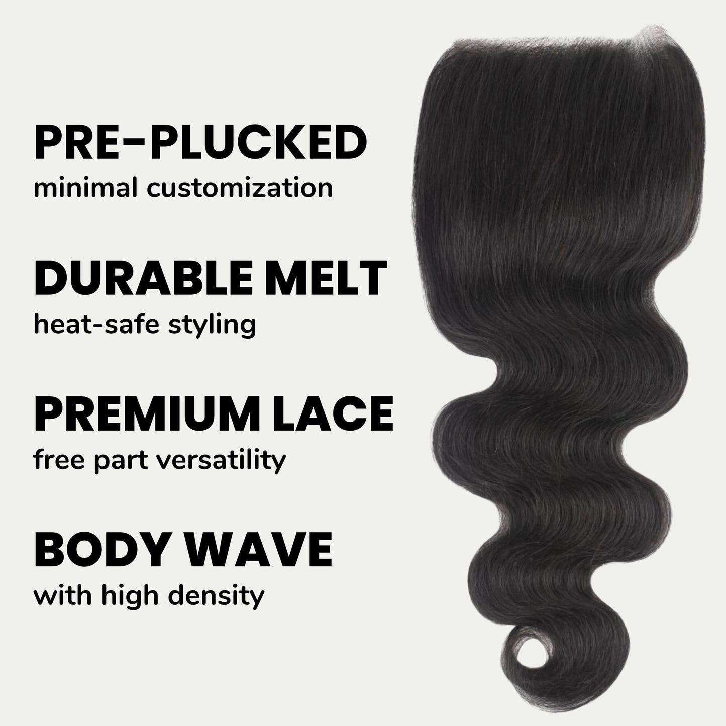 Body Wave 5x5 Transparent Lace Hair Closure