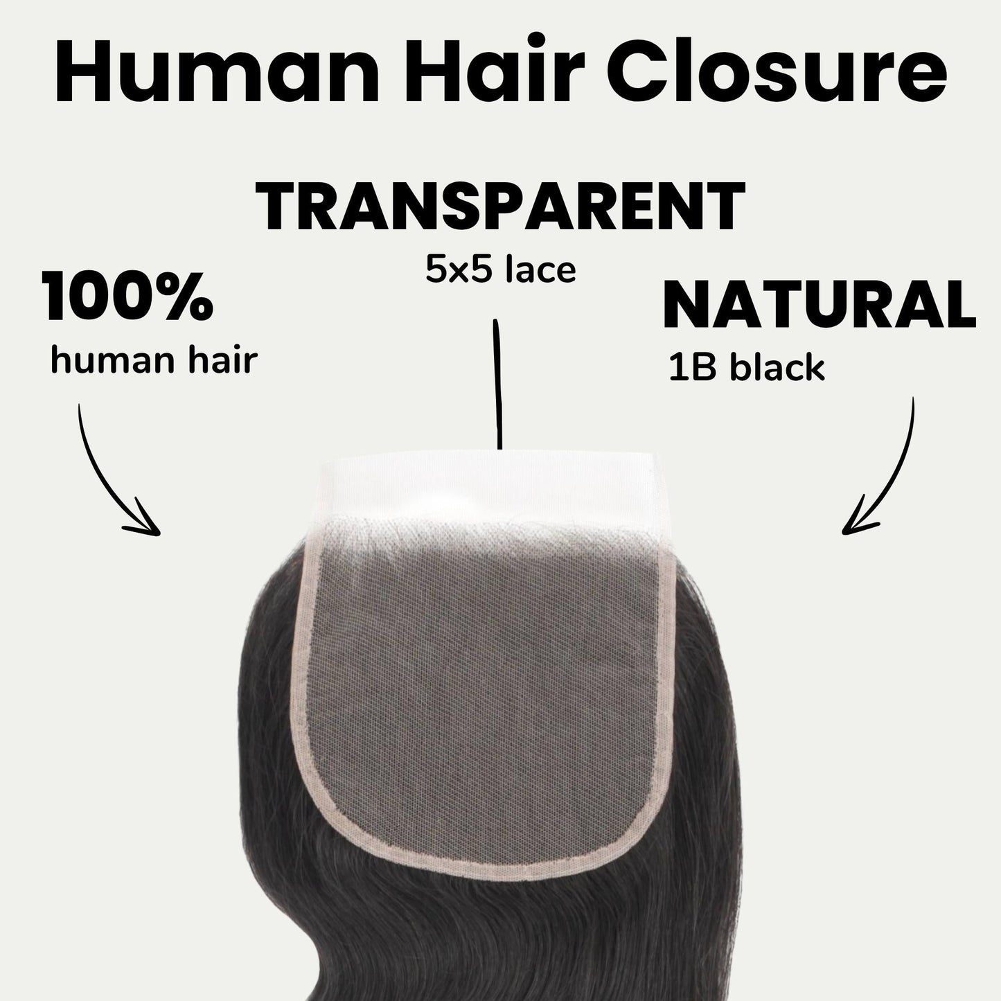 Body Wave 5x5 Transparent Lace Hair Closure