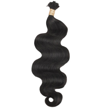 Natural 1B Body Wave Bulk Human Braiding Hair