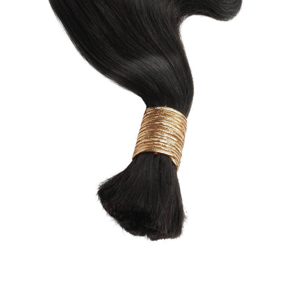 Natural 1B Body Wave Bulk Human Braiding Hair