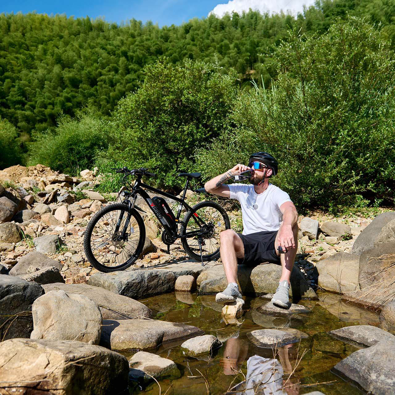 Viribus Panther Electric Mountain Bike 500W Motor, 50-Mile Range
