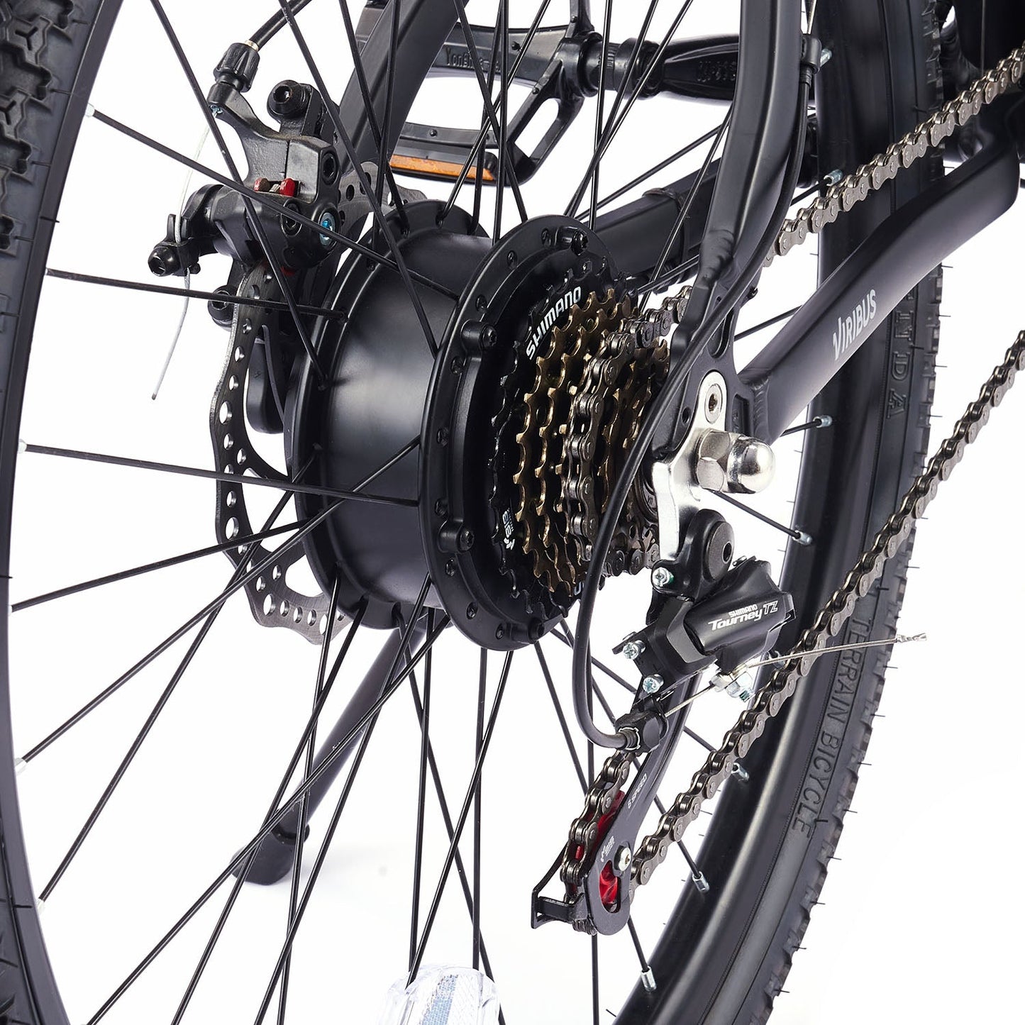 Viribus Panther Electric Mountain Bike 500W Motor, 50-Mile Range