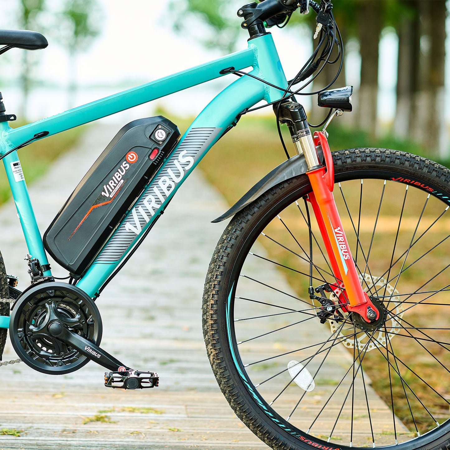 Viribus Panther Electric Mountain Bike 500W Motor, 50-Mile Range