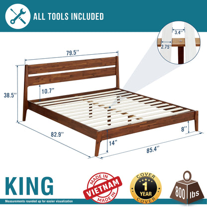 Callisto Solid Wood Bed Frame