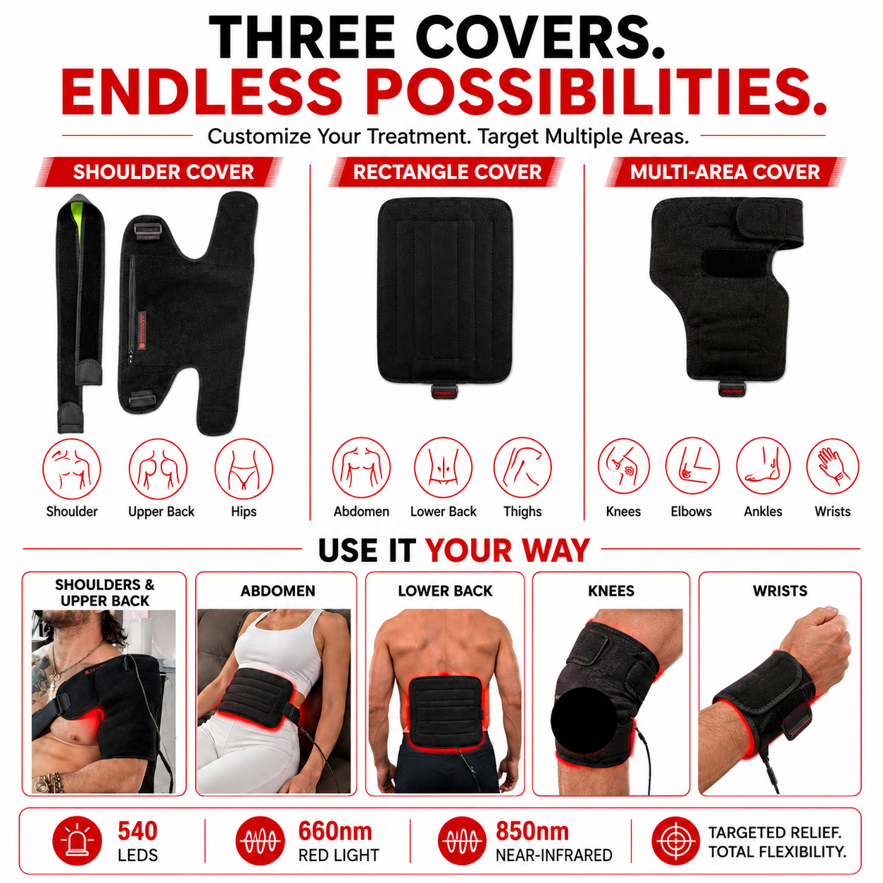 Red Light 3-in-1 Pad