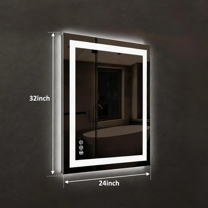 Compact Edge Glow LED Bathroom Mirror