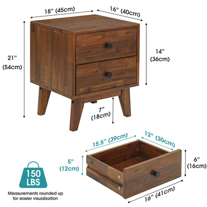 Silvia Solid Wood Nightstand
