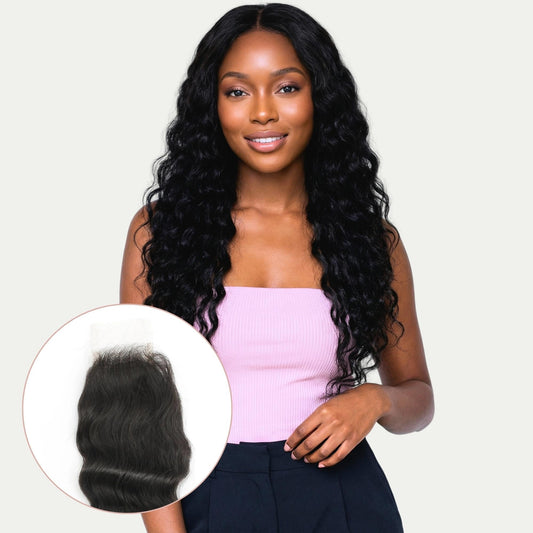 Deep Wave 2x6 Transparent Lace Hair Closure
