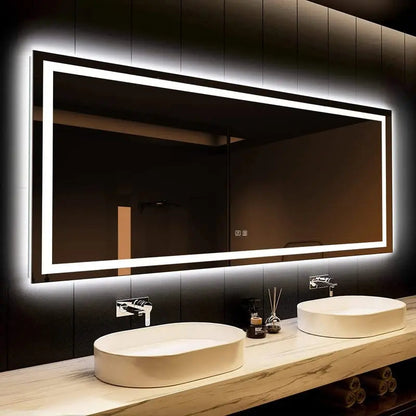 Deluxe Center Glow, LED Bathroom Mirror | Hausvita