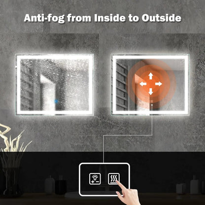 Deluxe Center Glow, LED Bathroom Mirror | Hausvita
