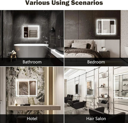 Deluxe Center Glow, LED Bathroom Mirror | Hausvita