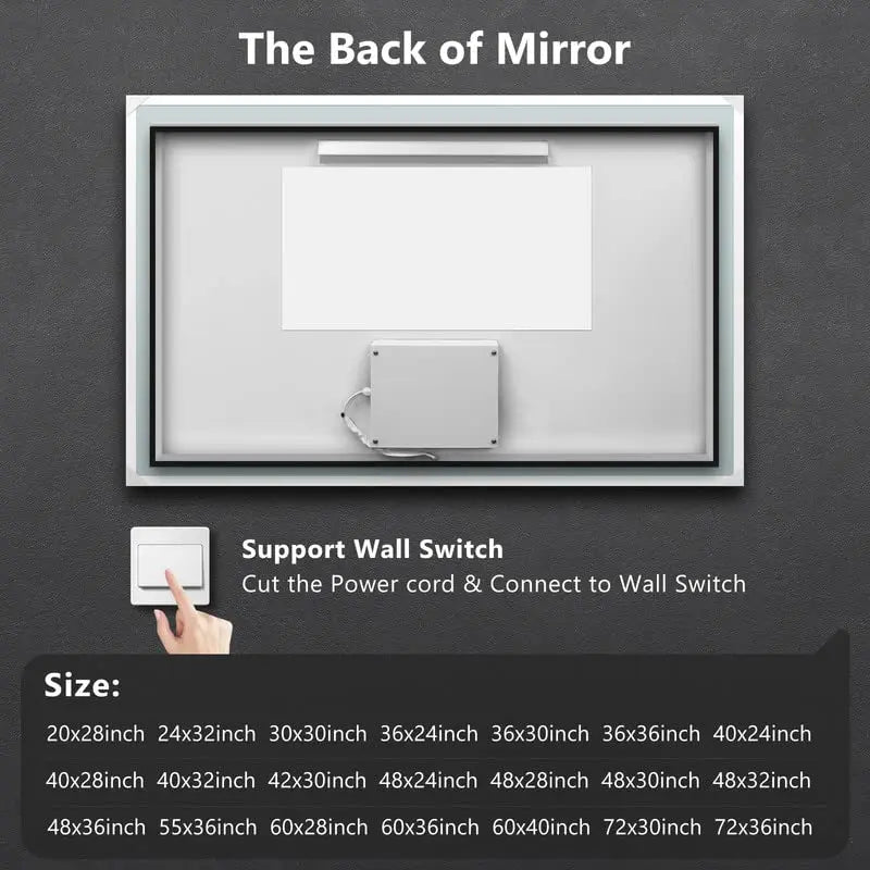 Deluxe Center Glow, LED Bathroom Mirror | Hausvita