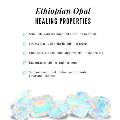 1.5 Carat Ethiopian Opal Engagement Ring for Women