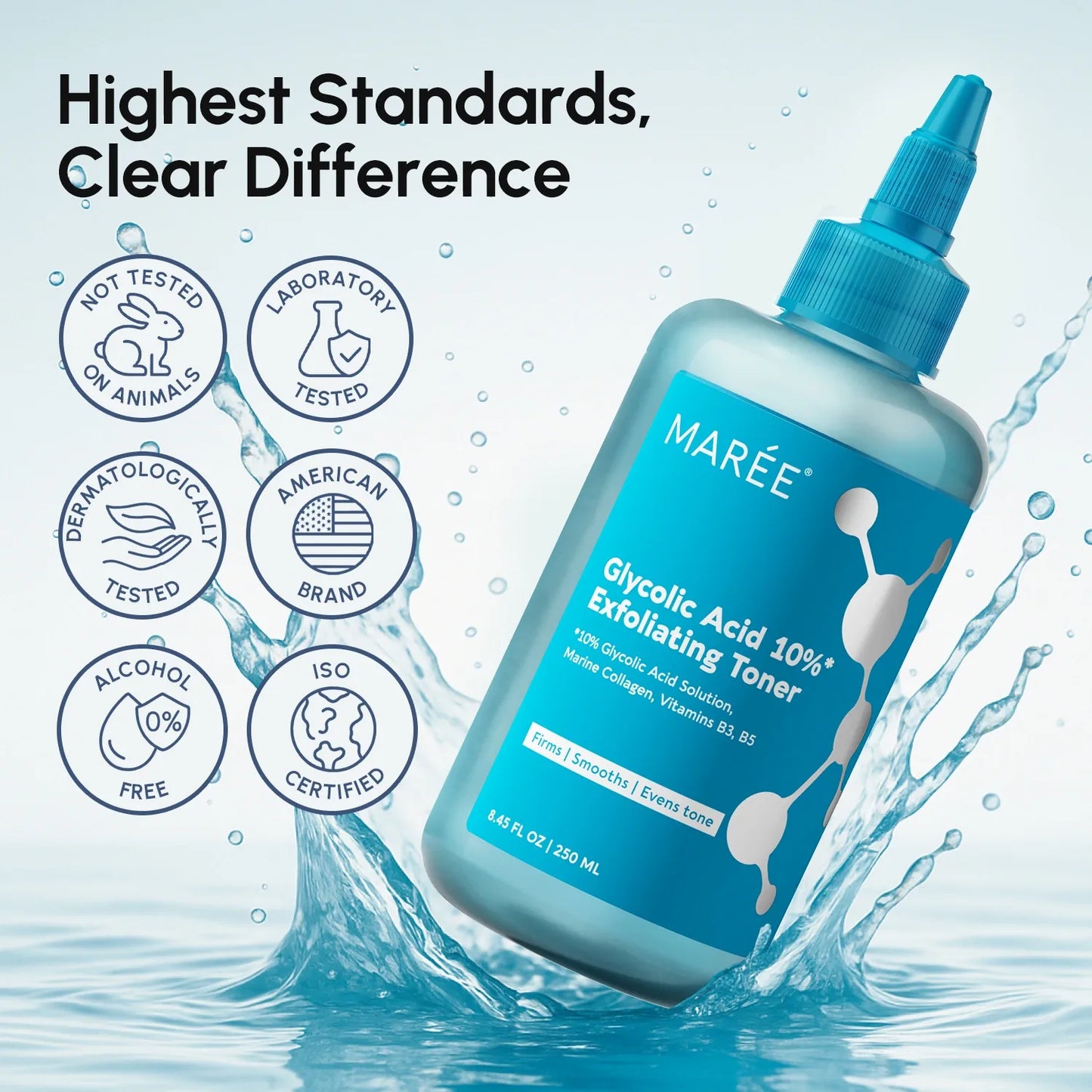 Glow Boost Glycolic Face Toner | Marée®