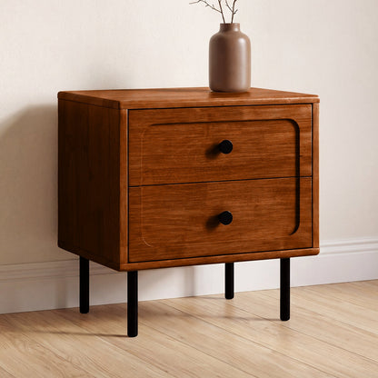Savana Solid Wood 2-Drawer Nightstand