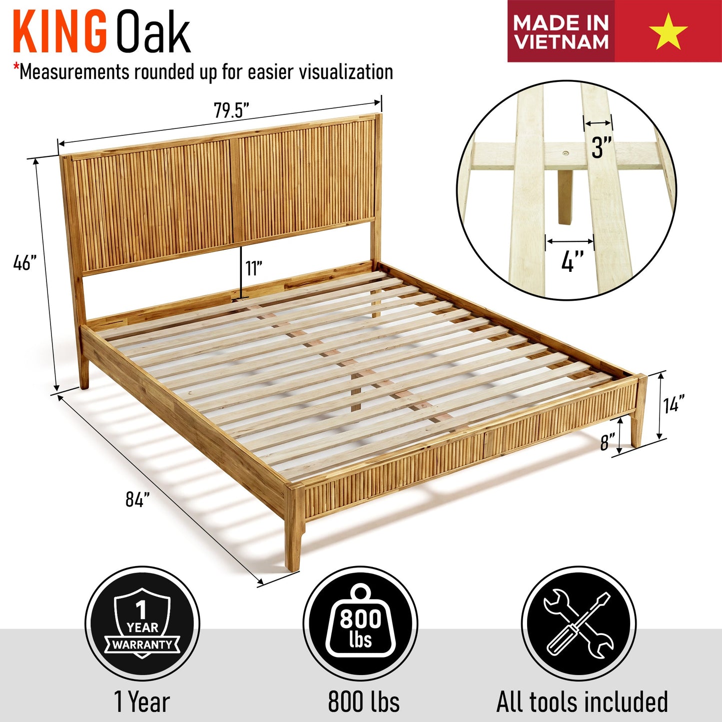 Solid Wood Bed Frame | Bosk