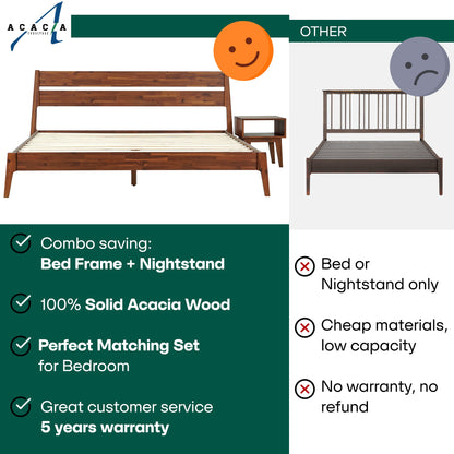 Callisto Solid Wood Bed Frame