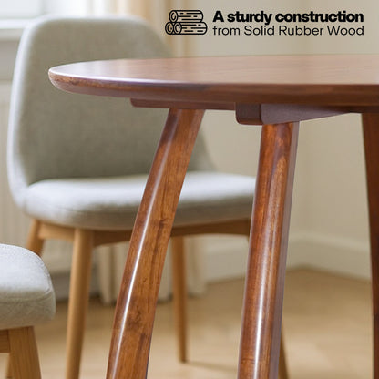 Alma 36 Inches Round Dining Table for 4, Mid-Century Modern Kitchen & Dining Room Tables