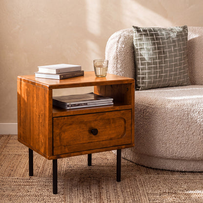 Savana Solid Wood Single-Drawer Nightstand