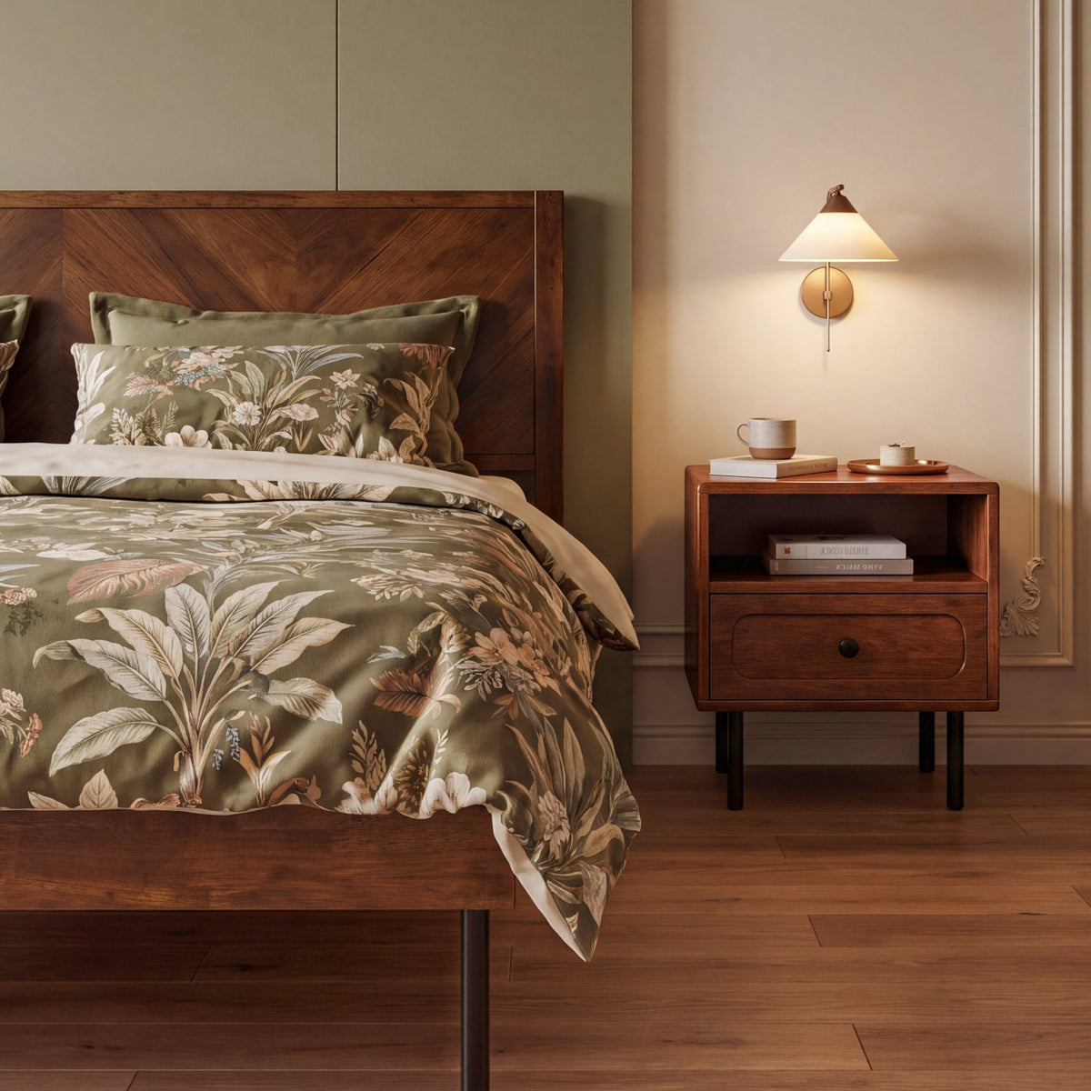 Savana Solid Wood Single-Drawer Nightstand