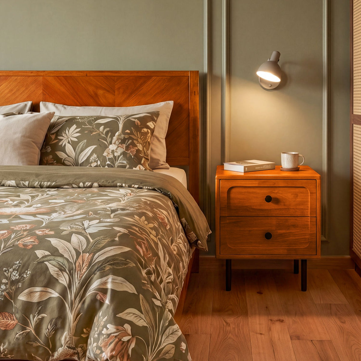 Savana Solid Wood 2-Drawer Nightstand