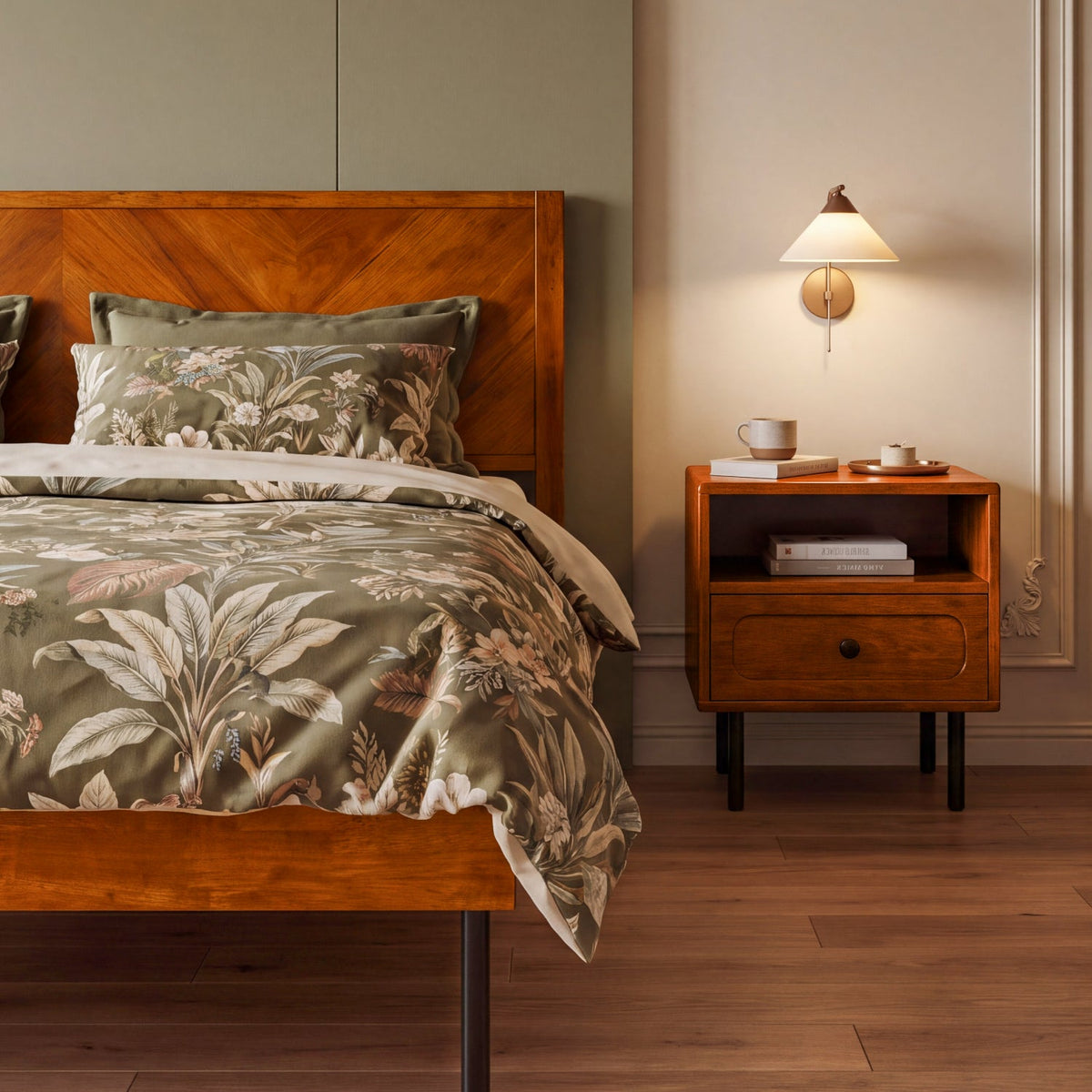 Savana Solid Wood Single-Drawer Nightstand