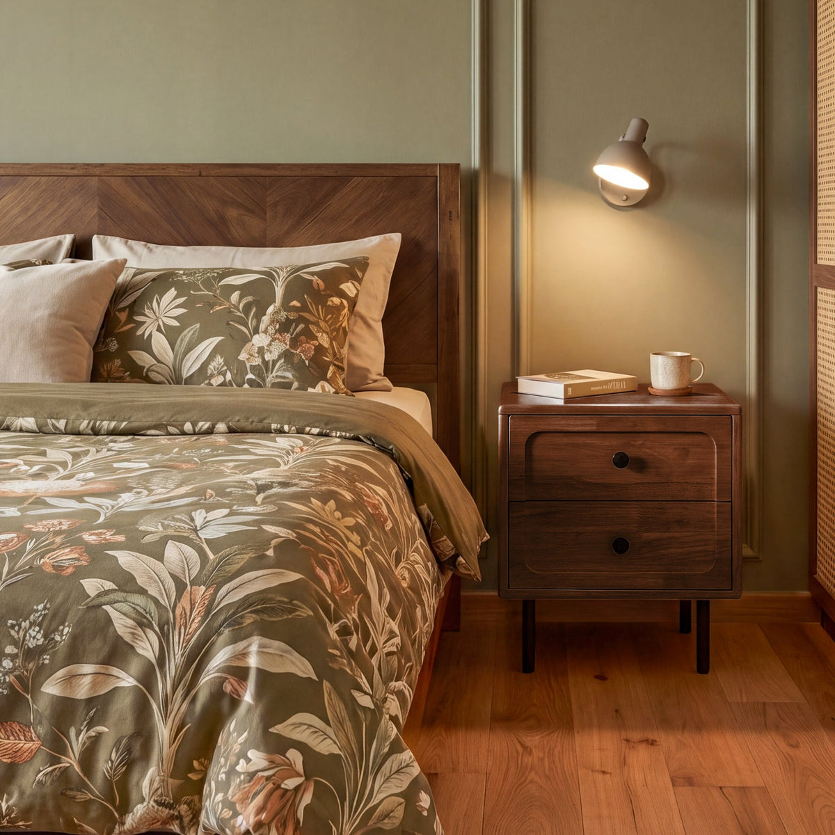 Savana Solid Wood 2-Drawer Nightstand