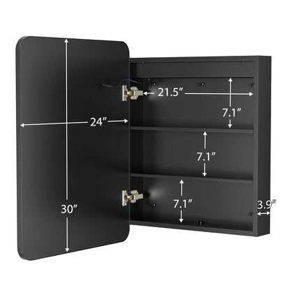 Hausvita Framed Recessed LED Light Bathroom Medicine Cabinet -small