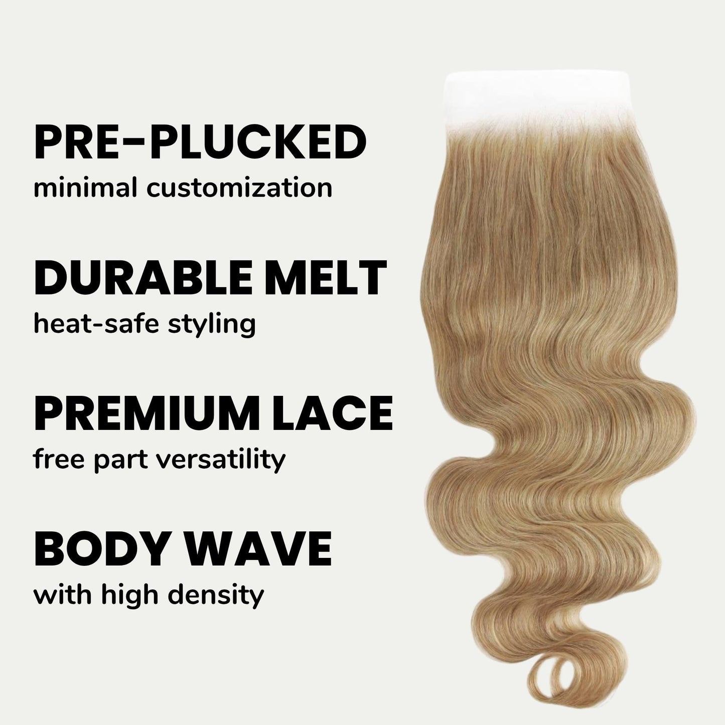 #27 Honey Blonde Body Wave 5x5 HD Lace Closure