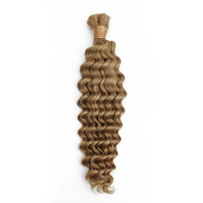 #27 Honey Blonde Deep Wave Bulk Braiding Hair