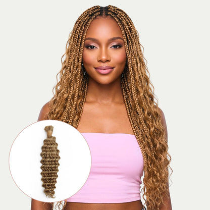 #27 Honey Blonde Deep Wave Bulk Braiding Hair