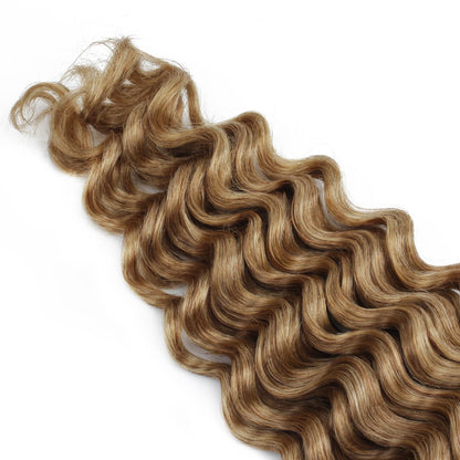 #27 Honey Blonde Deep Wave Bulk Braiding Hair