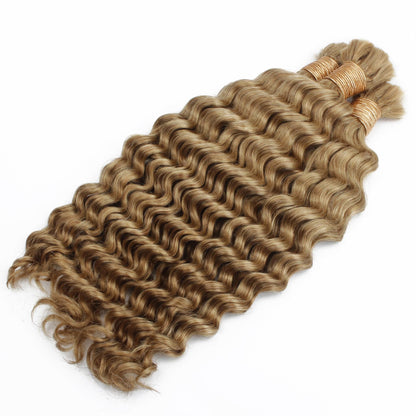 #27 Honey Blonde Deep Wave Bulk Braiding Hair