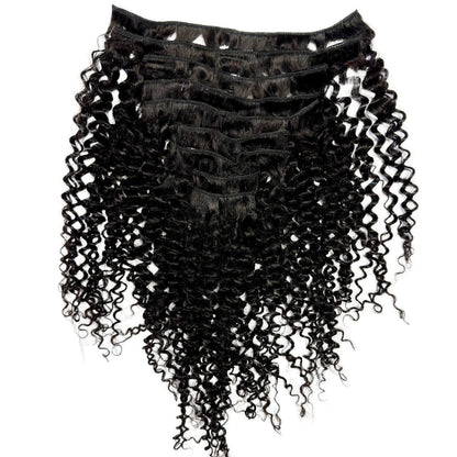 Textured Curly Clip-In 100% Human Hair Extensions