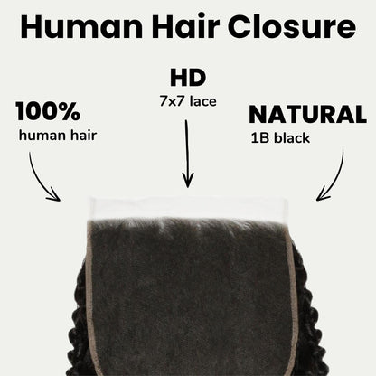 Jerry Curl 7x7 HD Lace Closure
