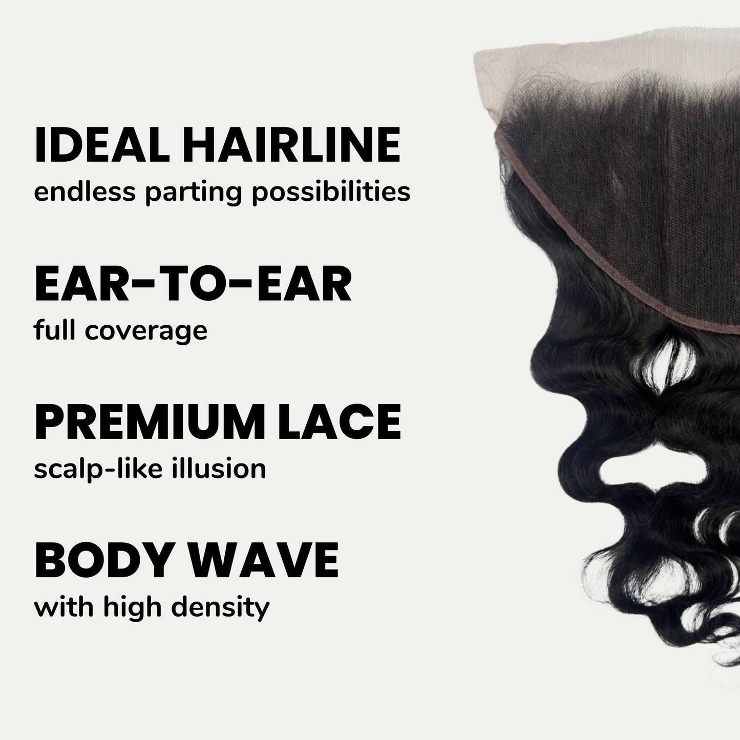 #1 Jet Black Body Wave 13x6 HD Lace Frontal