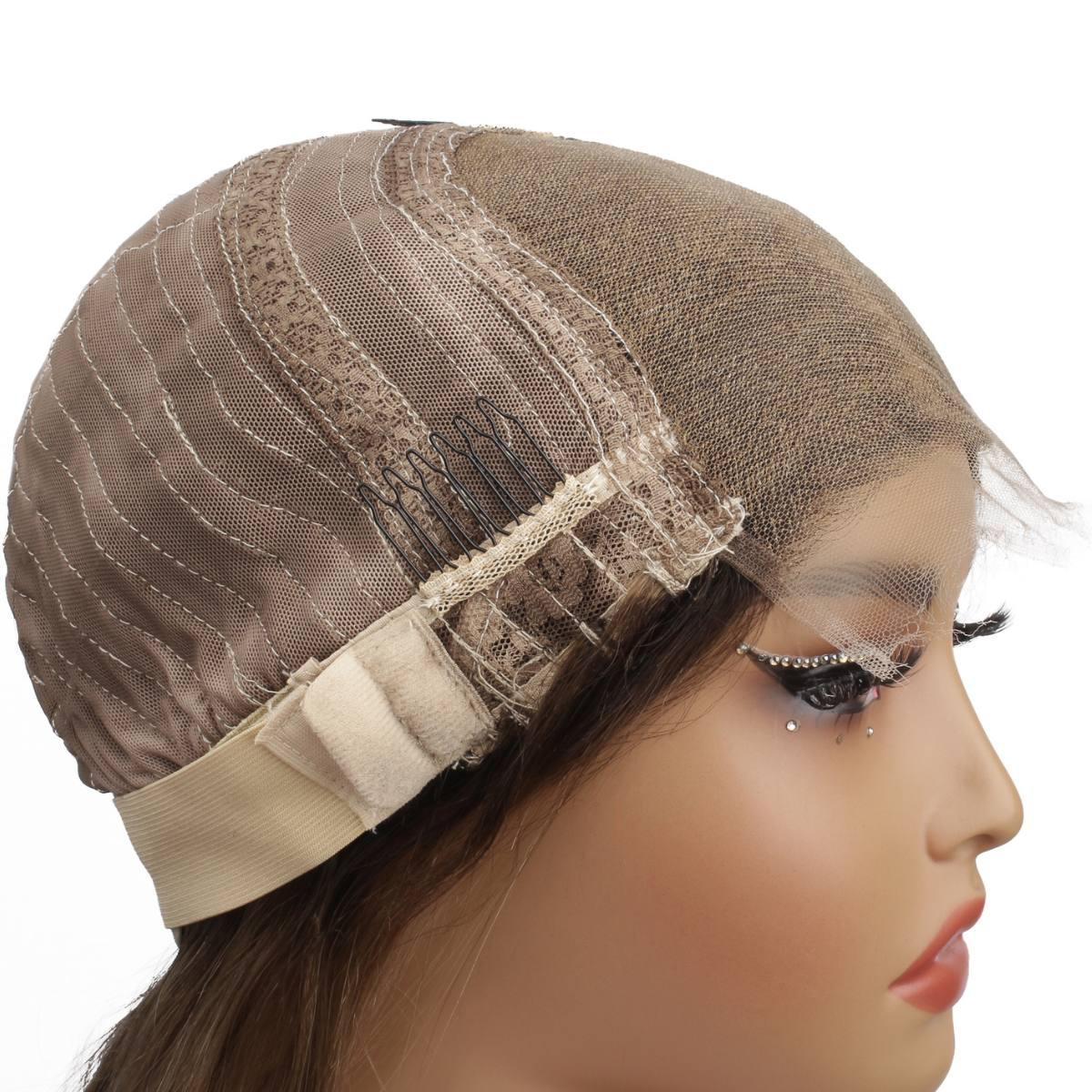 Jezebel Straight Multi-tone Blonde Glueless 5x5 HD Lace Human Hair Closure Wig, Professionally Colored