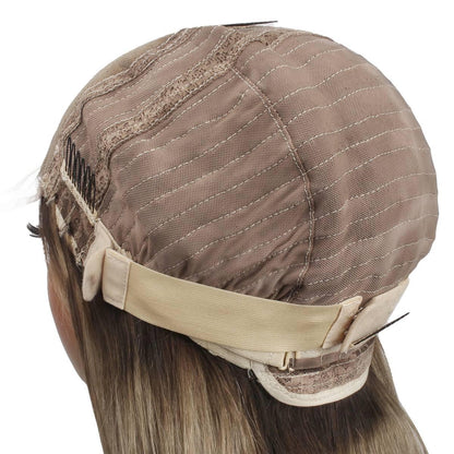 Jezebel Straight Multi-tone Blonde Glueless 5x5 HD Lace Human Hair Closure Wig, Professionally Colored