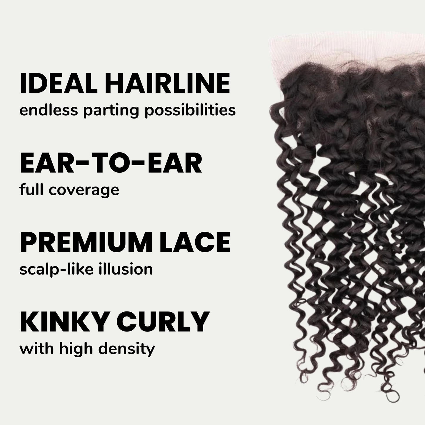 Textured Curly 13x4 Transparent Lace Human Hair Frontal