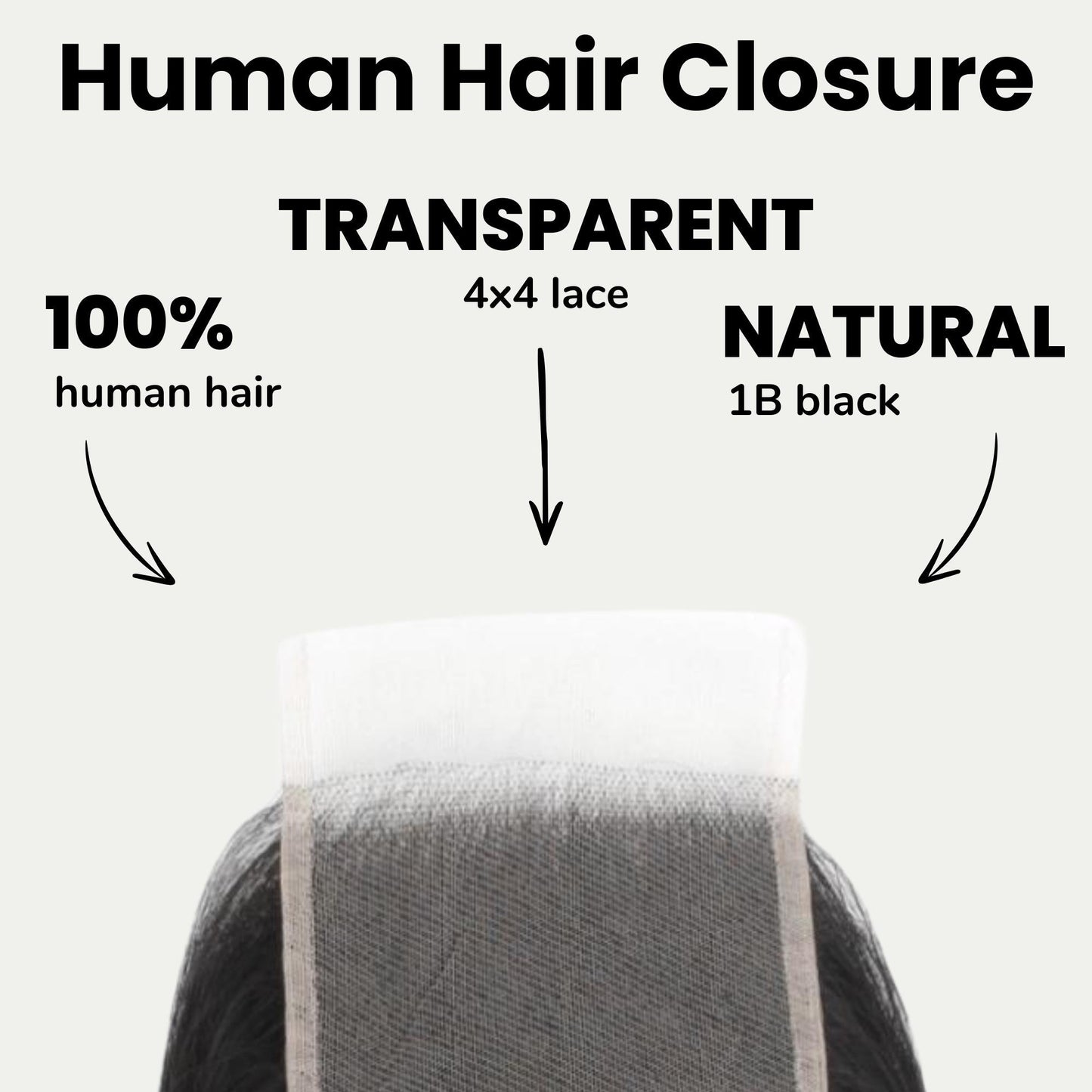 Textured Curly 4x4 Transparent Lace Human Hair Closure