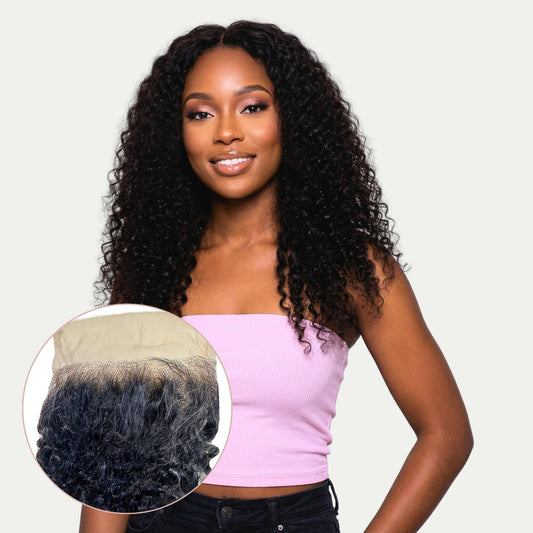 Textured Curly 4x4 Transparent Lace Human Hair Closure