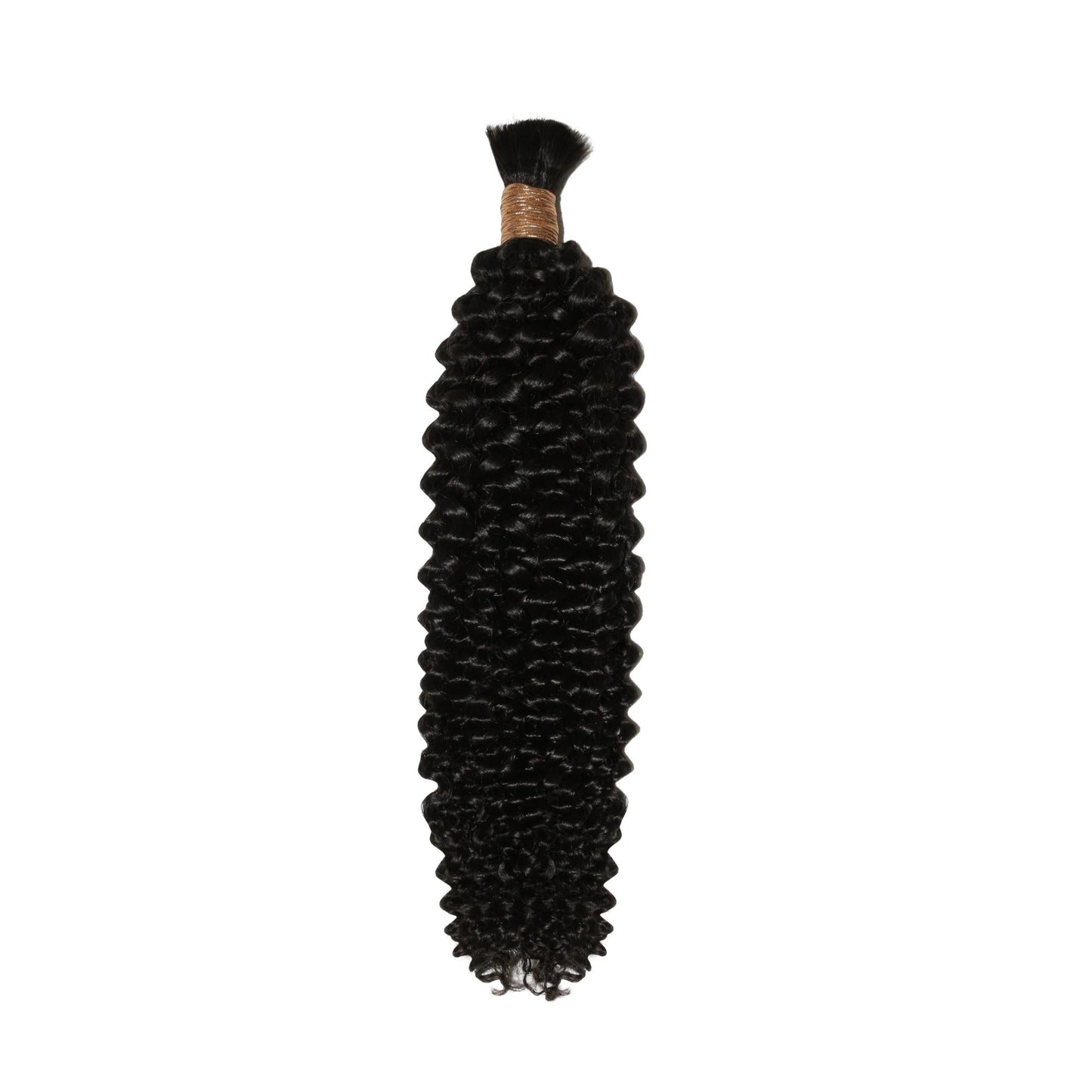Natural 1B Textured Curly Bulk Braiding Hair
