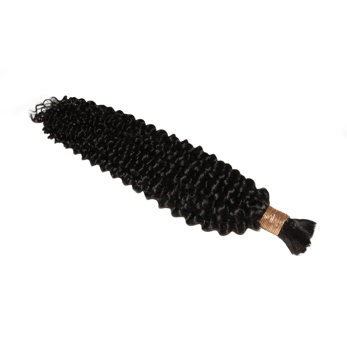 Natural 1B Textured Curly Bulk Braiding Hair