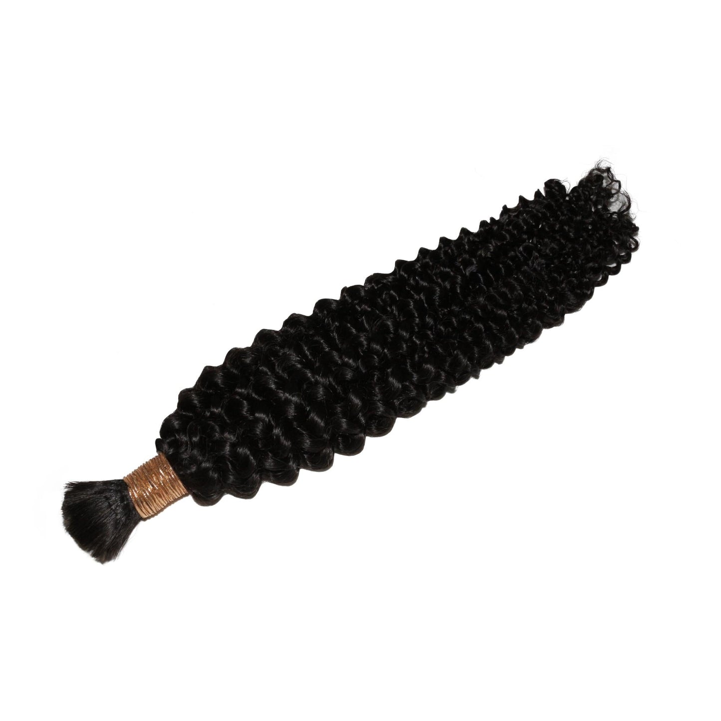 Natural 1B Textured Curly Bulk Braiding Hair